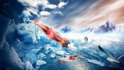 創意可口可樂合成海報練習